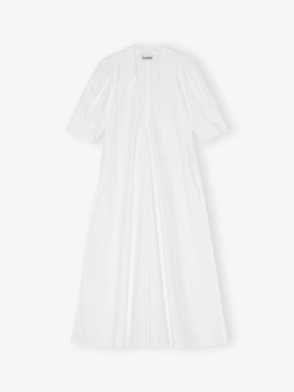 White Cotton Midi Dress